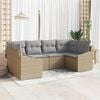 vidaXL Gartensofa-set 6 pcs Beige und Hellgrau Poly-Rattan