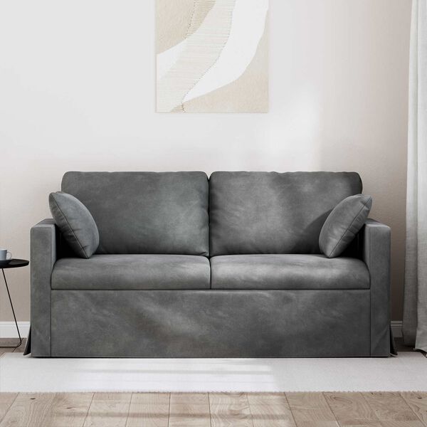 vidaXL Sofa Dunkelgrau 158 x 78 x 80 cm Samt