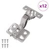 vidaXL Scharnier 12 pcs Nickel 85 x 52,5 x 9,5 mm Eisen
