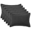 vidaXL Kissenbezug 6 stk. HOUTEN Dunkelgrau 50 x 80 cm Boucl&eacute;