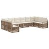 vidaXL Gartensofa-set 10 Stk. Beige Poly-Rattan