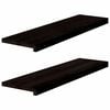 vidaXL Treppenstufen 2 Stk. Braun-Schwarz 90x30x2 cm Massivholz Eiche