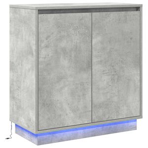 vidaXL LED-Sideboard f&uuml;r Betongrau 71 x 34,5 x 75 cm Holzwerkstoff
