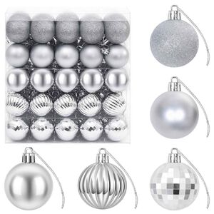 vidaXL Weihnachtskugelset 100 stk. Silber 4 cm Polystyrol
