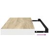 vidaXL Schweberegale 2 Stk. Eichen-Optik und Wei&szlig; 60x23,5x3,8 cm MDF