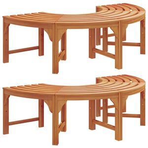 vidaXL Baumbank 2 pcs Natur 160 x 80 x 45cm Massives Eukalyptus Holz