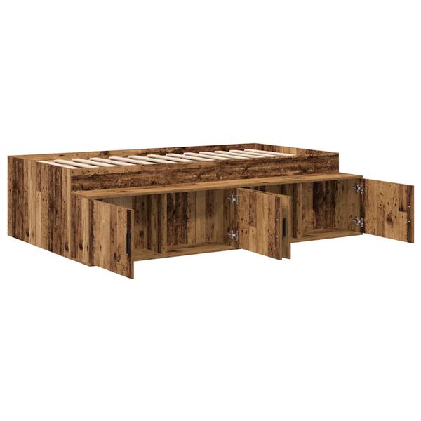vidaXL Bettrahmen mit Speicher Artisan-Eiche 70 x 190 cm Holzwerkstoff