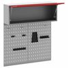 vidaXL Werkzeugschrank und Pegboard Set 3 pcs Rot 100 x 25 x 115 cm
