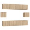 vidaXL 6-tlg. TV-Schrank-Set Sonoma-Eiche Holzwerkstoff