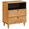 vidaXL Nachttisch mit T&uuml;r Hellbraun 50 x 33 x 62 cm Massivholz Akazie