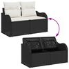 vidaXL Garten-Sofa-Set 7 pcs Schwarz und Weiß