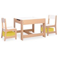 vidaXL Kindertisch mit 2 Stühlen MDF