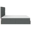 vidaXL Ottoman-Bett mit Matratzen Dunkelgrau 180x200 cm Stoff