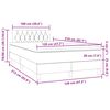vidaXL Boxspringbett mit Matratze & LED Dunkelblau 120x210 cm Samt