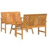 vidaXL Garten-Lounge-Set 3 Stk. Braun Massivholz Akazie