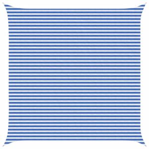 vidaXL Sonnensegel Blau und Wei&szlig; 5 x 5 m HDPE