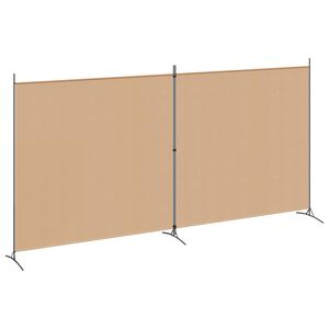 vidaXL 2-teiliger Raumteiler Beige 348 x 180 cm Stoff