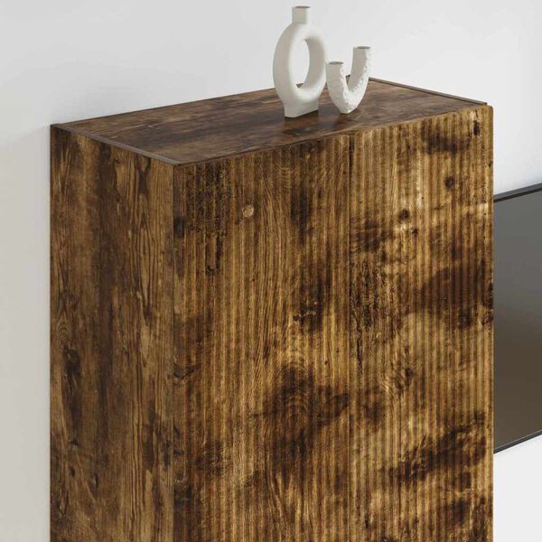 vidaXL TV-Wandschrank Ger&auml;ucherte Eiche 59,5 x 31 x 100 cm