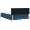 vidaXL LED Boxspringbett mit Matratze mit LED Blau 140 x 190 cm Stoff