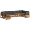 vidaXL Outdoor-Sofagarnitur 10 stk. Natur und Anthrazit