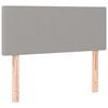 vidaXL Boxspringbett mit Matratze Hellgrau 90x190 cm Stoff