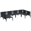 vidaXL Gartensofa-set mit Kissen 6 pcs Schwarz Stahl
