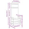 vidaXL Garderobenst&auml;nder Sonoma-Eiche 75 x 34 x 184 cm Holzwerkstoff