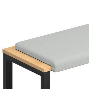vidaXL Bankkissen Strukturiertes Samt Hellgrau Tiefe 35 cm