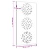 vidaXL Garten-Wanddeko 105x55 cm Cortenstahl Blatt-Design