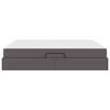 vidaXL Aufbewahrungsbett mit Matratze mit Matratze 2 pcs Grau Leder