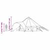 vidaXL Teepee Zelt mit Dach Grau und Orange 600 x 600 x 347 cm