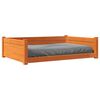 vidaXL Hundebett Wachsbraun 105,5x75,5x28 cm Massivholz Kiefer