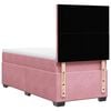 vidaXL Boxspringbett mit Matratze Rosa 90x190 cm Samt