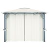vidaXL Pavillon mit Vorhängen 400 x 300 cm Creme Aluminium