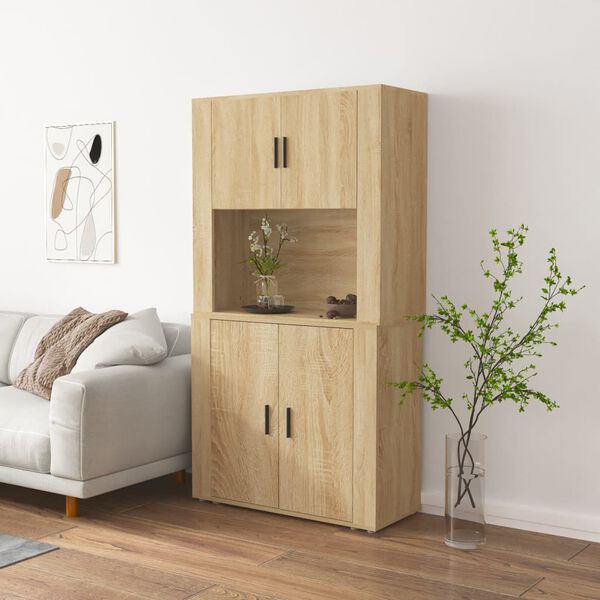 vidaXL Highboard Sonoma-Eiche Holzwerkstoff