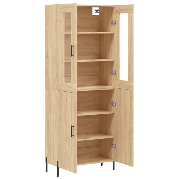 vidaXL Highboard Sonoma-Eiche 69,5x34x180 cm Holzwerkstoff