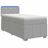 vidaXL Boxspringbett mit Matratze Hellgrau 80 x 200 cm Stoff