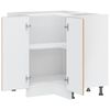vidaXL Küchen-Eckunterschrank Lucca Hochglanz-Weiß Holzwerkstoff