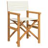 vidaXL Regiestuhl Klappbar Creme Massivholz Teak