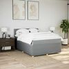 vidaXL Boxspringbett mit Matratze Hellgrau 140x200 cm Stoff