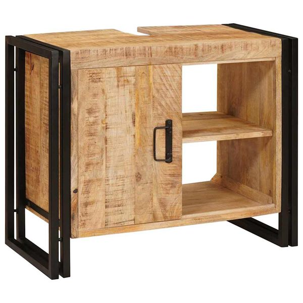 vidaXL Waschbeckenunterschrank Braun 71 x 33 x 58 cm Massivholz Mango