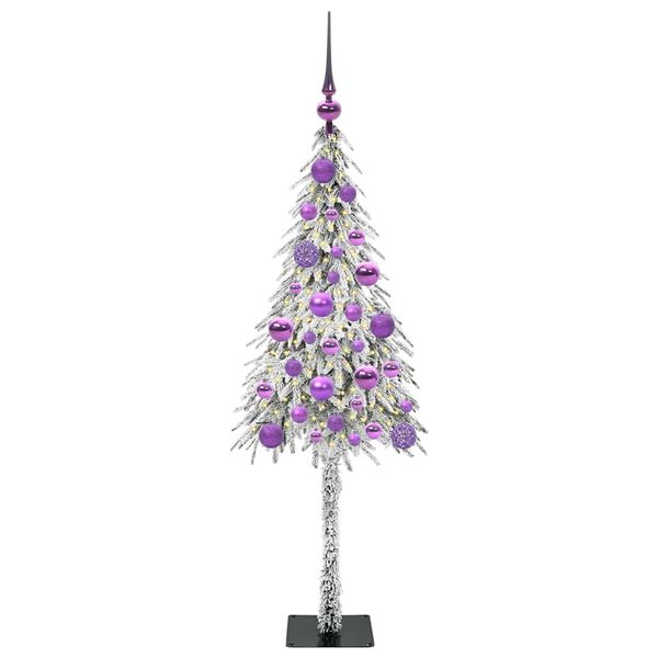 vidaXL Weihnachtsbaum mit 150 LEDs Wei&szlig; 120 cm PE und Stahl