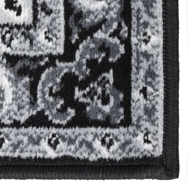 vidaXL Teppichl&auml;ufer BCF Schwarz 80x300 cm