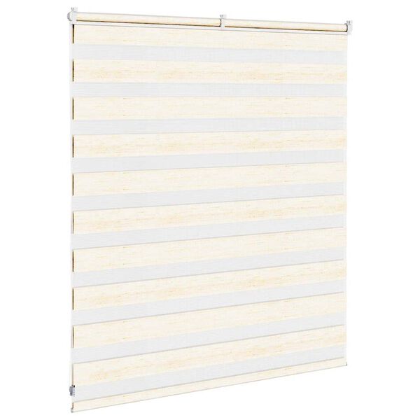 vidaXL Doppelrollo Marmorbeige 135x100cm Stoffbreite 130,9 cm Polyester