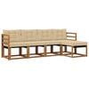 vidaXL Outdoor-Sofagarnitur 5 stk. Natur und Beige