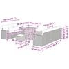 vidaXL Garten-Sofa-Set 10 pcs Schwarz Poly-Rattan