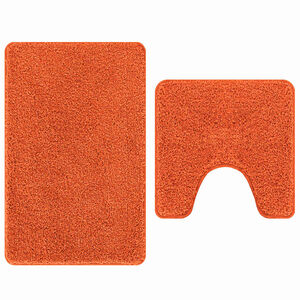 vidaXL Anti-Rutsch Badematten-Set 2 stk. Orange 50 x 50 cm PP