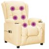 vidaXL Massagesessel Elektrisch Creme Kunstleder
