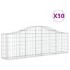 vidaXL Gabionen mit Hochbogen 30 Stk. 200x30x60/80 cm Verzinktes Eisen