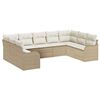 vidaXL Gartensofa-set 9 pcs Beige Poly-Rattan
